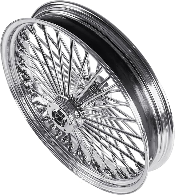 21 x 3.5 Inch Front Dual Disc Spoke Wheel for 2000-2007 Harley Touring | Stainless steel spoke front wheel fits 2000-2007 Harley Touring dual disc models; 21 x 3.5 inch rim size