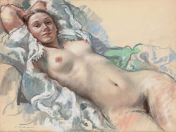 Zinaida Serebriakova : Reclining Nude : Archival Quality Art Print