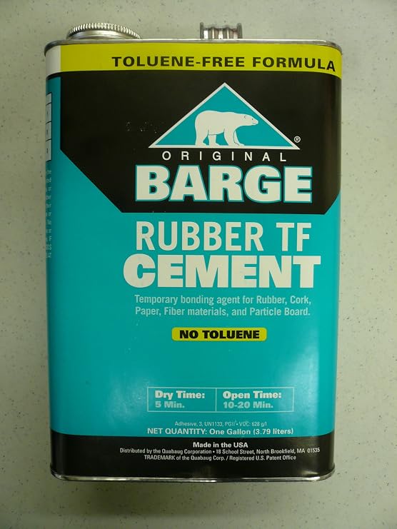 Barge Original Rubber TF Cement by Quabaug Corp -1 Gallon- Shoe Glue Toluene Free