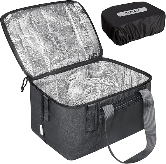 RAYMACE Bike Basket Liner & Waterproof Cover Set, Insulated and Reusable
