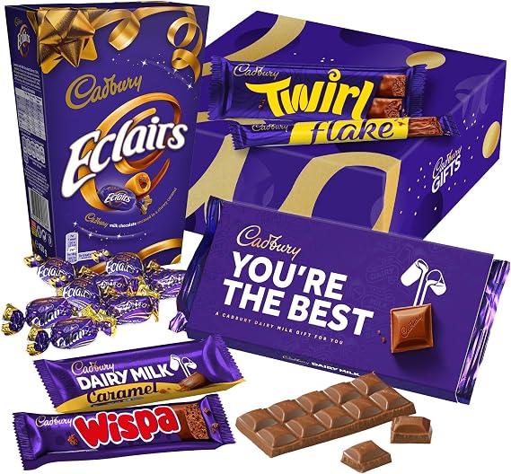 Cadbury "You're The Best" Chocolate Gift - Full Size Cadbury Chocolate Bars including Flake, Caramel, Twirl, Dairy Milk and More. Mother's Day, Father's Day, Birthday, Thank You