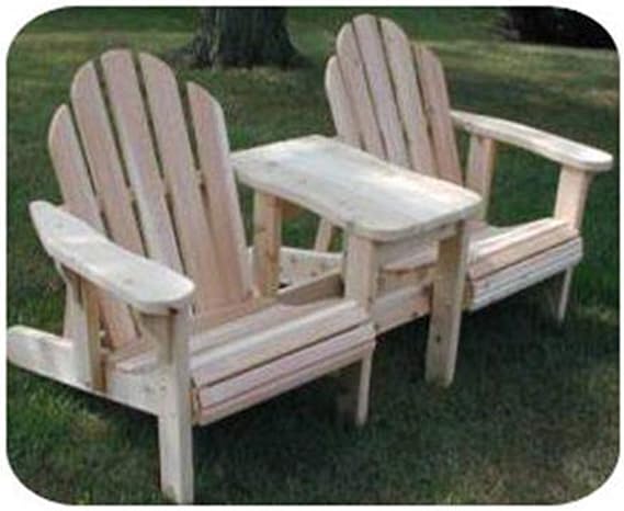 Project Paper Plan to Build Twin Adjustable Adirondack Chair - Material Not Included