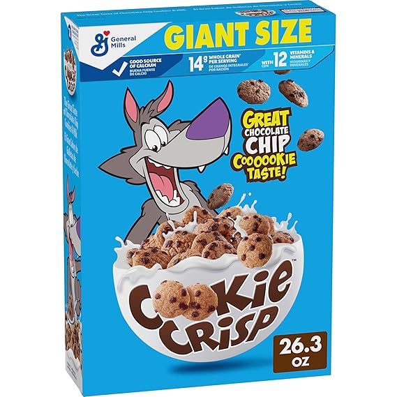 Cookie Crisp Chocolate Chip Cookie Breakfast Cereal, Giant Size, 26.3 oz
