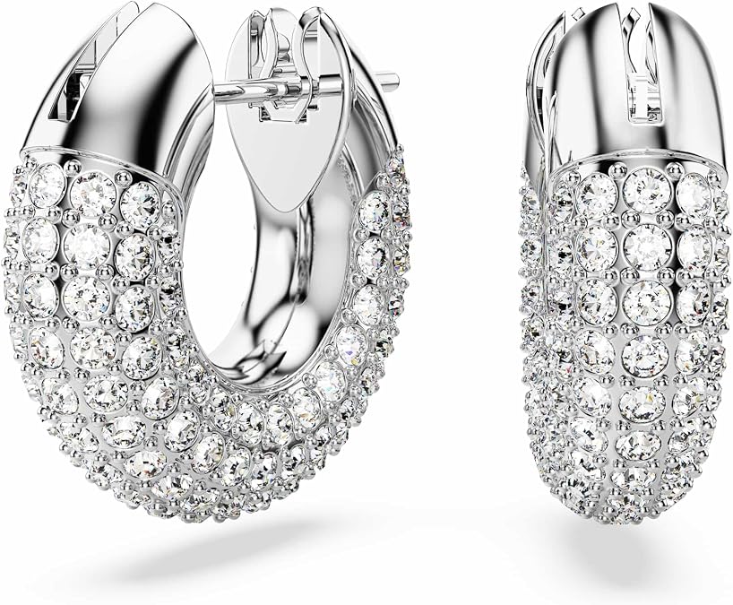 Swarovski Dextera Crystal Pave Hoop Earrings Jewelry Collection