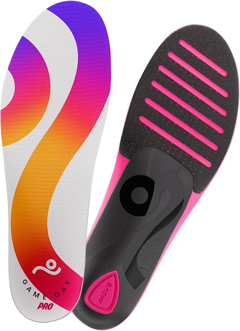 Move Game Day Pro - Ultimate Performance Sports Insoles for Basketball, Volleyball, Soccer, Tennis, Athletics, Baseball, Running and Active Lifestyle. Extra Shock Absorption