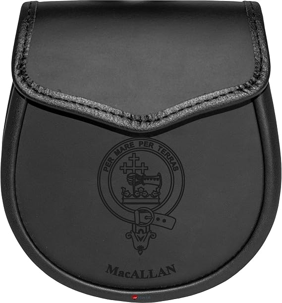 MacAllan Leather Day Sporran Scottish Clan Crest