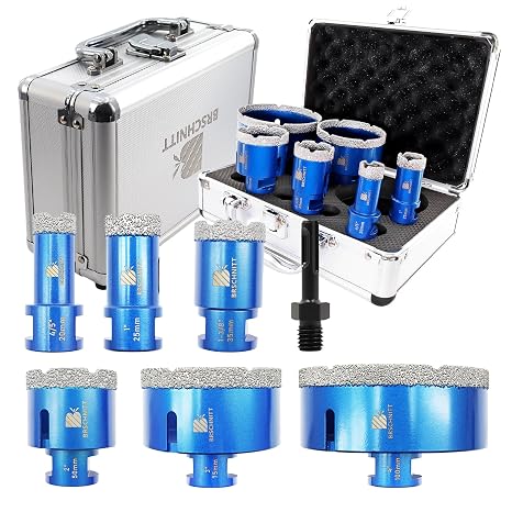 Diamond Core Drill Bit Set Diamond Hole Saw Kit Porcelain Tile Ceramic Marble Granite 6pcs Diamond Drill Bits 5/8-11 Thread 4/5" 1" 1-1/4" 2" 3" 4" 20 25 35 50 75 1 00mm
