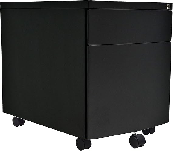 Ergohuman Eurotech Seating T1-PD01ABF-BK Mobile Pedestal, Black