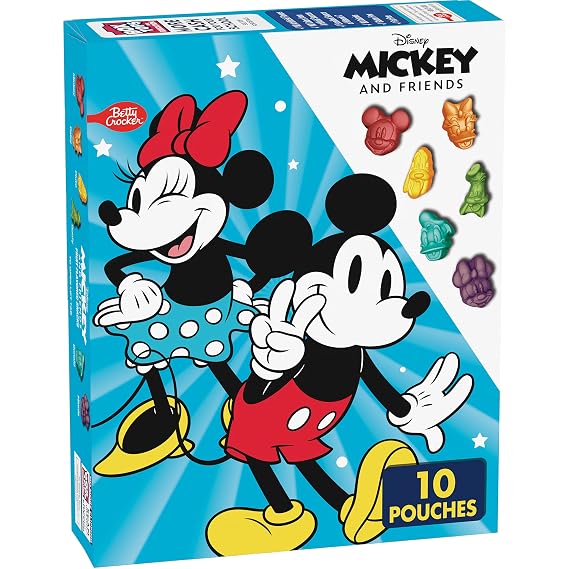 Disney Mickey & Friends Fruit Flavored Snacks, Gluten Free, 10 ct, 8 oz | Gluten Free, Fat Free, 80 Calories Per Serving, No Colors From Artificial Sources, Excellent Source Of Vitamin C