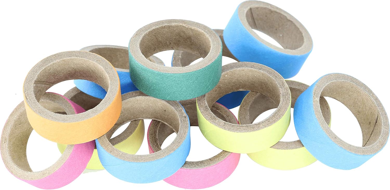 Bonka Bird Toys 3160 Pk12 1 Chew Bagels, Parrot Foot Talon Craft Cage Toy, Conure, Lories, Lorikeets, and Similar