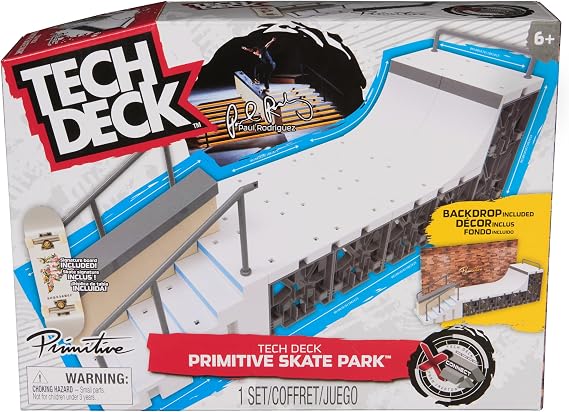 Spin Master X-Connect Tech Deck Primitive Skate Park Ramp Set Personalised and Buildable with a Fingerboard for Ages 6+