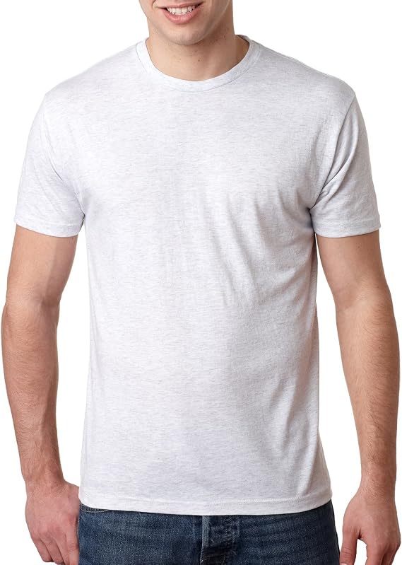 Next Level Men's Triblend Crew M HEATHER WHITE