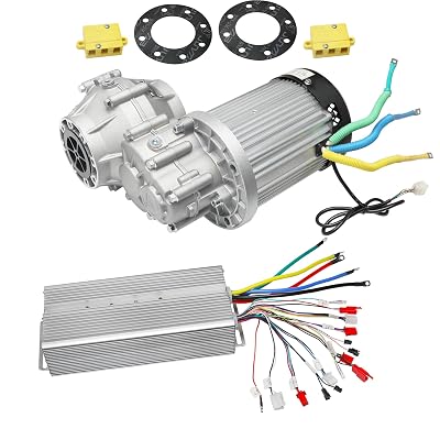 60V 3000W Electric Brushless DC Motor Kit 5000RPM with Differential Gearbox, Controller Rear Axle Motor for Golf Carts, Go Karts, ATVs, Quads, Buggy, 4 Wheelers, Tricycle, Electric Vehicles