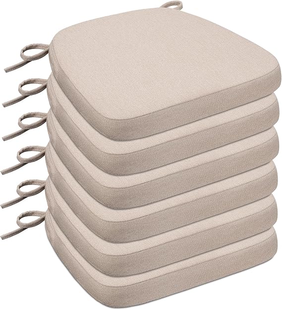 Sunsleek Chair Cushions for Dining Chairs D-Shaped Seat Cushions Chair Pads