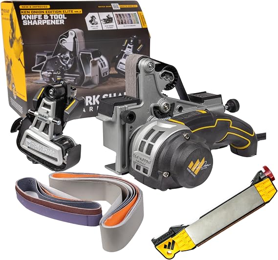 Work Sharp Ken Onion Edition Knife & Tool Sharpener Elite Gift Bundle with Guided Field Sharpener