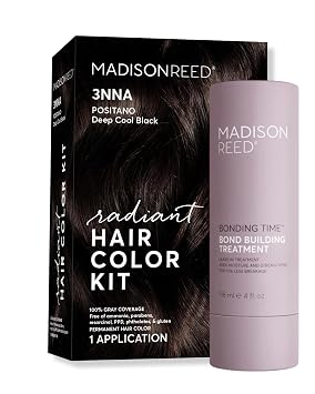 Madison Reed Hair Color & Bonding Time Bundle - Radiant Hair Color Kit in Positano Black - 3NNA and Bonding Time Serum