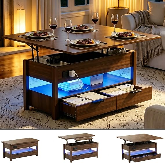 40" Lift Top Smart Coffee Table for Living Room