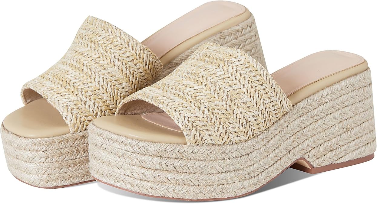 EQAUDES Platform Sandals For Women Espadrilles Wedges Summer Beach Shoes
