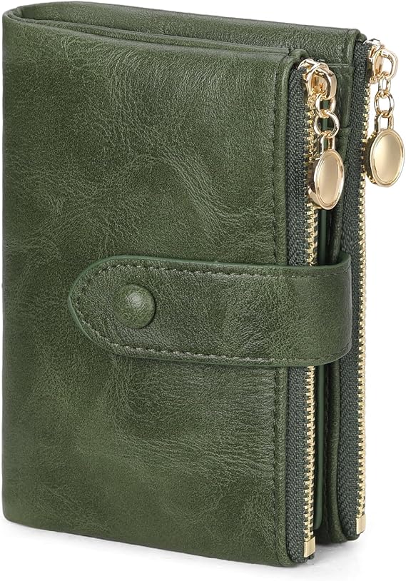 FALAN MULE Leather Purses for Women, Women's Small Wallet with RFID Blocking, Small Ladies Purse Credit Card Wallet