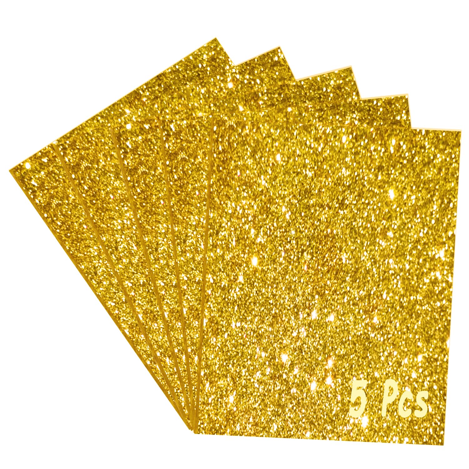 Glitter Acrylic Sheets 18 Thick 7.87x7.87 Cast Plexiglass Sheets Acrylic Panels for Laser Cutting and Engraving, Invitation Blanks, Signs, Festival Decorations 5, Gold, 7.87x7.87