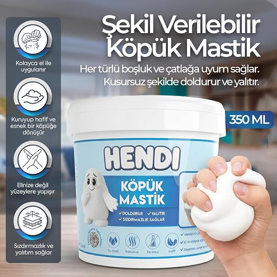 HENDI Köpük Mastik | Doldurur, Yalıtır, Sızdırmazlık Sağlar | 350 ML
