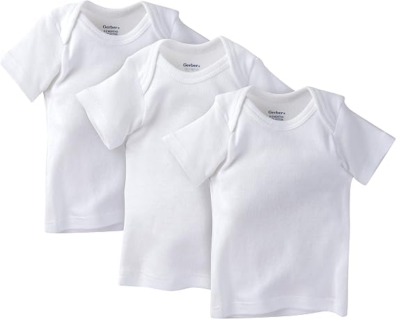 Gerber Baby 3-Pack Short-Sleeve Slip-on Shirts