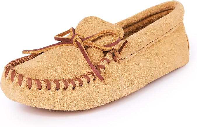 Minnetonka Men's Leather Laced Softsole Moccasin