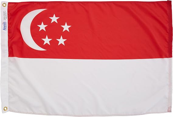 Annin Flagmakers Singapore Flag - 2 x 3 Feet (Model 197390)