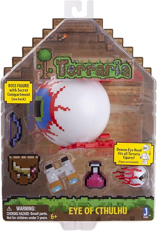 Terraria Deluxe Boss Pack: Eye of Cthulhu Boss Action Figure with Accessories