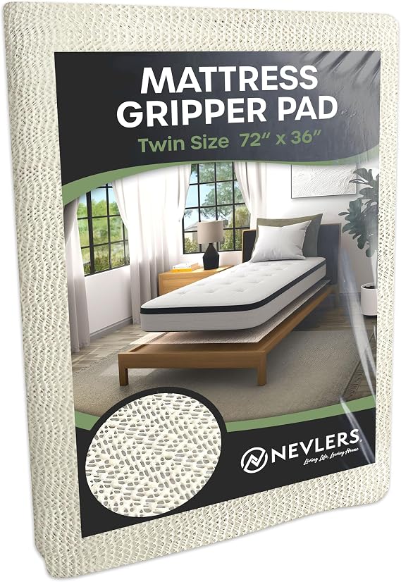 Nevlers Twin 72"x36" Mattress Slide Stopper Non Slip Mattress Gripper Pad