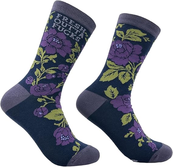 Sarcastic Womens Socks with Funny Sayings and Crazy Language for Girls