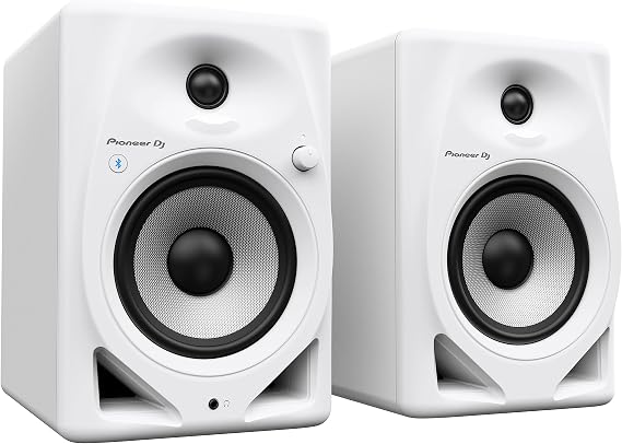 Pioneer DJ DM-50D-BT 5-inch Active Monitors, Bluetooth, White, Pair