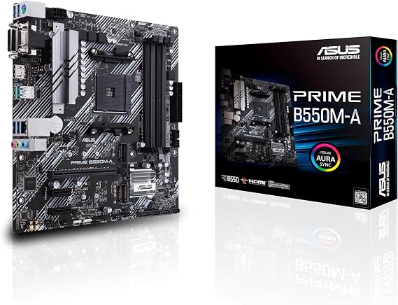 Asus Prime B550M-A AMD B550 Soket AM4 DDR4 4600(OC) MHz mATX Gaming (Oyuncu) Anakart