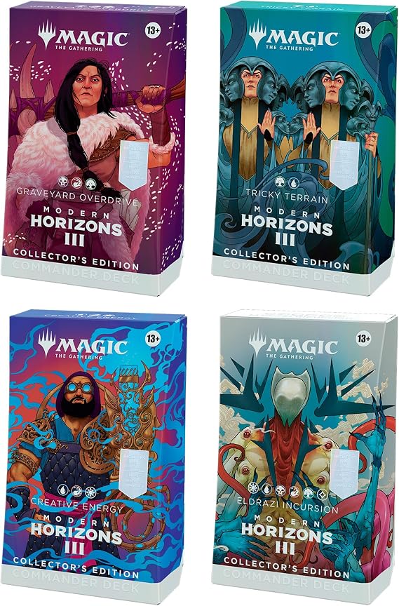 Magic: The Gathering Modern Horizons 3 Commander Deck: Collectors Edition Bundle - Includes All 4 Decks (Graveyard Overdrive, Tricky Terrain, Creative Energy, and Eldrazi Incursion)