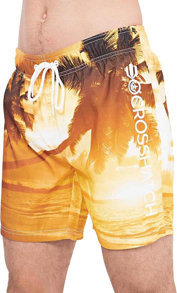 Crosshatch Mens Beach Dream Sunset Swim Shorts