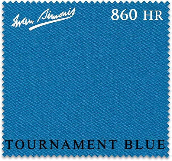 Iwan Simonis 860HR Pool Table Cloth (Tournament Blue, 7 ft)