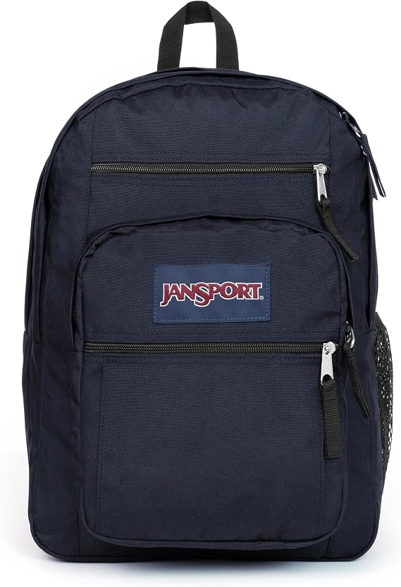 JANSPORT Big Student Large Backpack, 15 inch laptop compartment, Navy, One Size, Contemporary