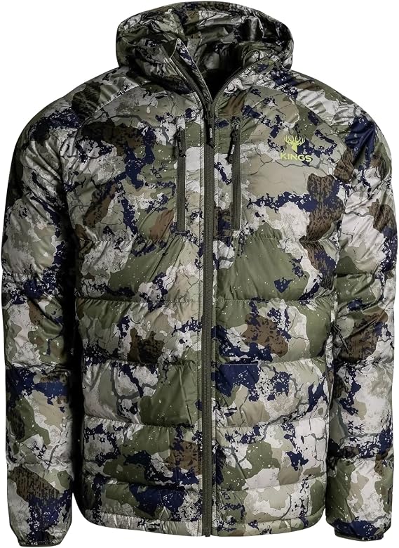 King's Camo XKG Down Hooded Transition Jacket | X-Large | 800 Fill Power | Water Resistant | Windproof | Ultra Lightweight
