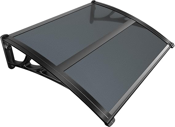 VOUNOT Front Door Canopy Outdoor Awning, Rain Shelter for Back Door, Porch, Patio, Window, 100 x 80 cm, Anthracite