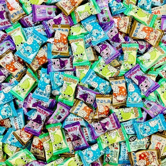 UHA Mikakuto Puccho 4 Types Assorted, 2.2 lbs 1 kg, Large Capacity, Commercial Use, Share Pack, Party Pack, 4 Types, Gummies, Soft Candy, Individual Packaging