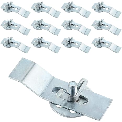 Enhon Sink Clips Kit 12 Pack, Undermount Sink Clips, Sink Mounting Kit Bracket, Installation Repair Hardware Clips Fastener Support for Kitchen or Bathroom Sinks