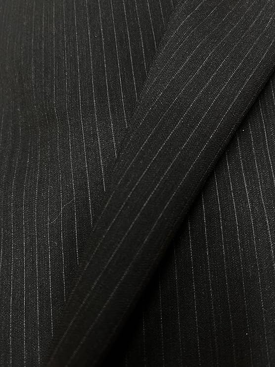 Tuva Textile Bolt of 100% Real Wool Fabric Suiting, (Pinstripes Style) Used for Jackets, Pants, Skirts, Dresses, Fabric by The Yard, Easy to Clean, Made in Italy