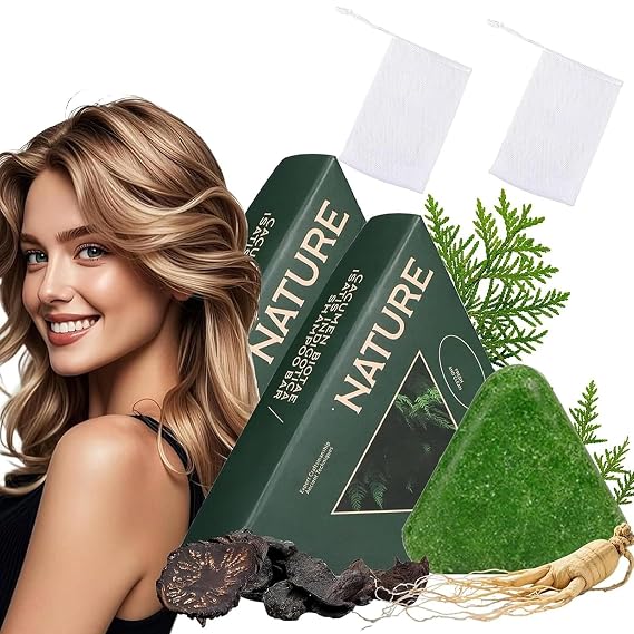 Nature Triangle Shampoo Bar with Usman Grass