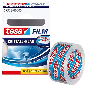 TESA Tesafilm Crystal Clear Adhesive Tape 10m x 19mm