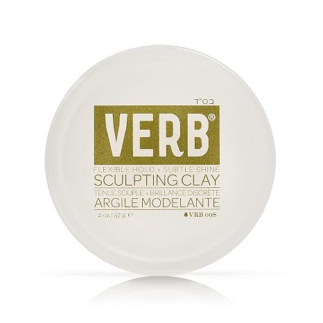 VERB Sculpting Clay, 2 oz | Flexible Hold + Light Shine Styling Pomade