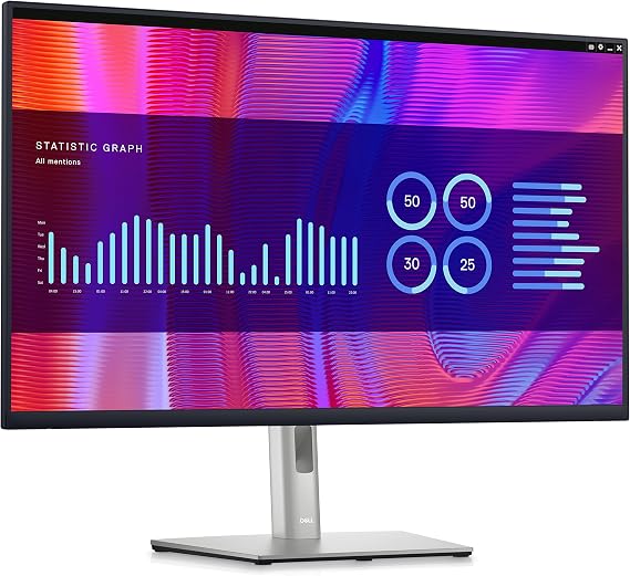 Dell P3223DE 31.5 QHD WLED LCD Monitor - 16:9 - Black, Silver