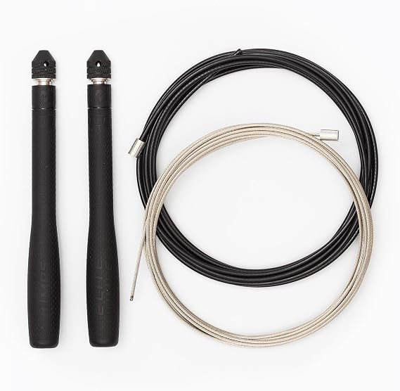 Elite Jumps Bullet COMP Speed Jump Rope, Double Under WOD | Lightweight speed rope for double unders, WOD and CrossFit. Pro performance. Durable, adjustable.