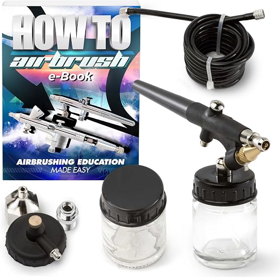 PointZero Single-Action 22cc Siphon-Feed Airbrush Set - .8mm Nozzle