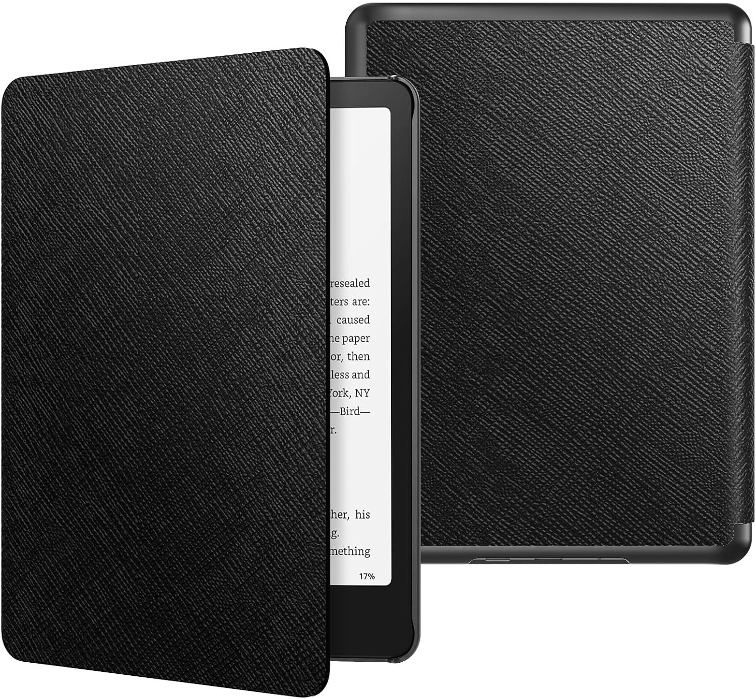 MoKo Case for All-New 7 Kindle Paperwhite 12th Generation 2024&Kindle Colorsoft Signature Edition 2024, Lightweight PU Protective Shell Cover with Auto WakeSleep for Kindle Paperwhite 2024, Black