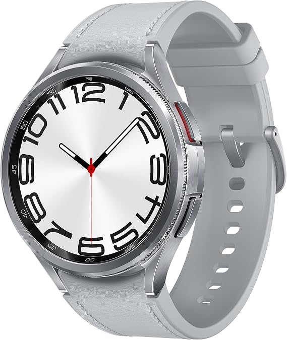 Samsung Galaxy Watch 6 Classic 47mm Bluetooth Smartwatch, Rotating Bezel, Fitness Tracker, Personalized HR Zones, Advanced Sleep Coaching, Heart Monitor, BIA Sensor,Health Insights,US,Version,Silver
